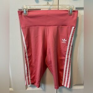 Adidas pink biker shorts